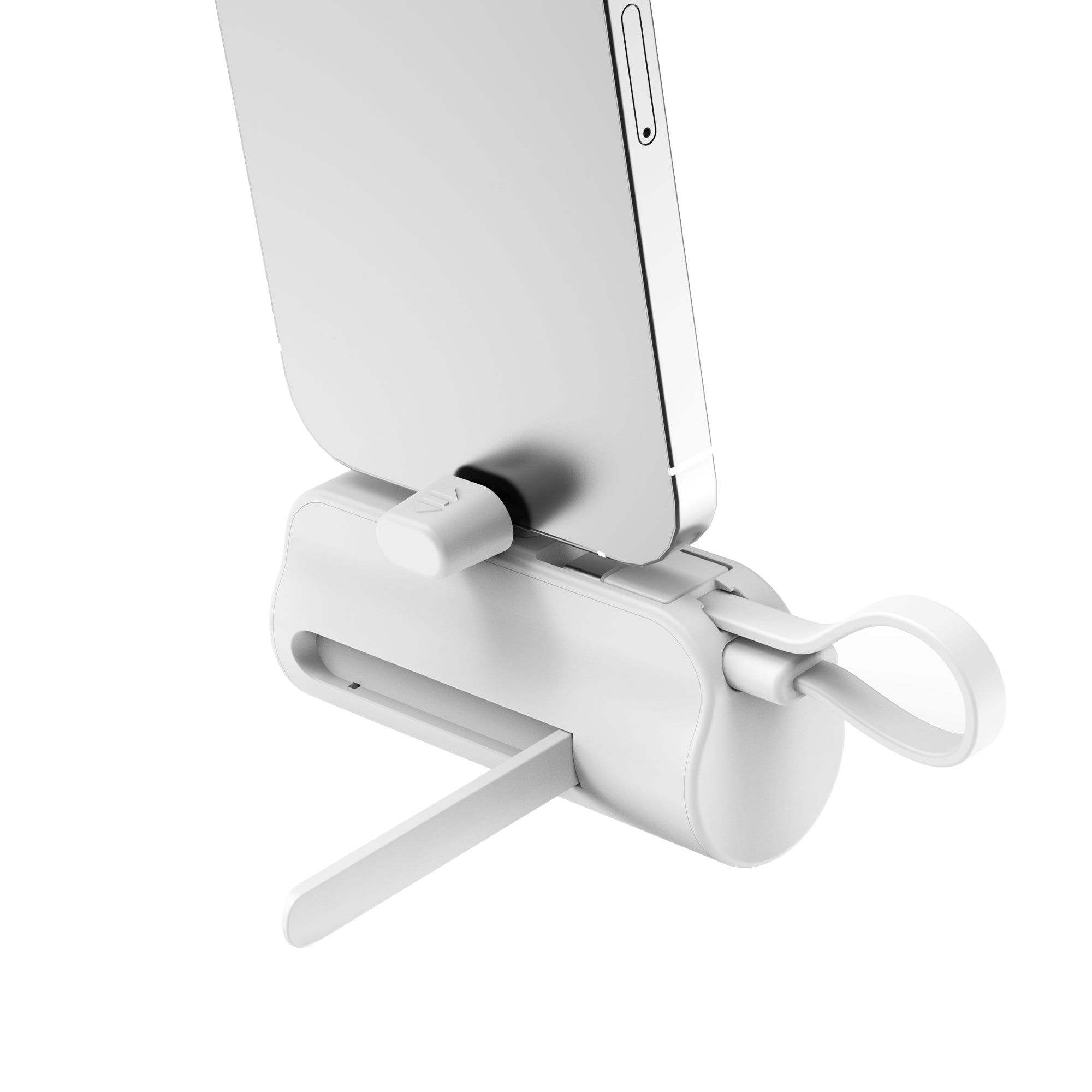 Mini batterie externe Rixus RXPB98W Click-On USB-C 5000 mAh blanche