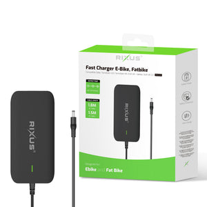 Rixus RXLC23 Chargeur rapide pour Fatbike Ouxi V8,H9 Noir