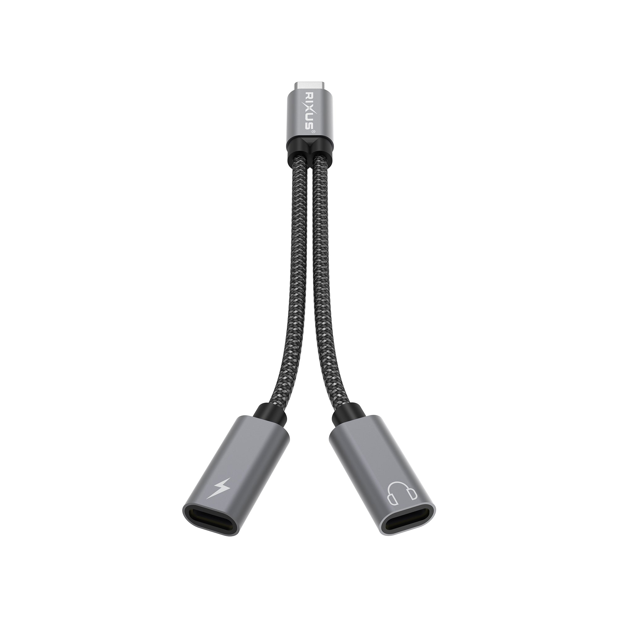 Répartiteur USB-C Rixus RXMU71 15 cm gris sidéral