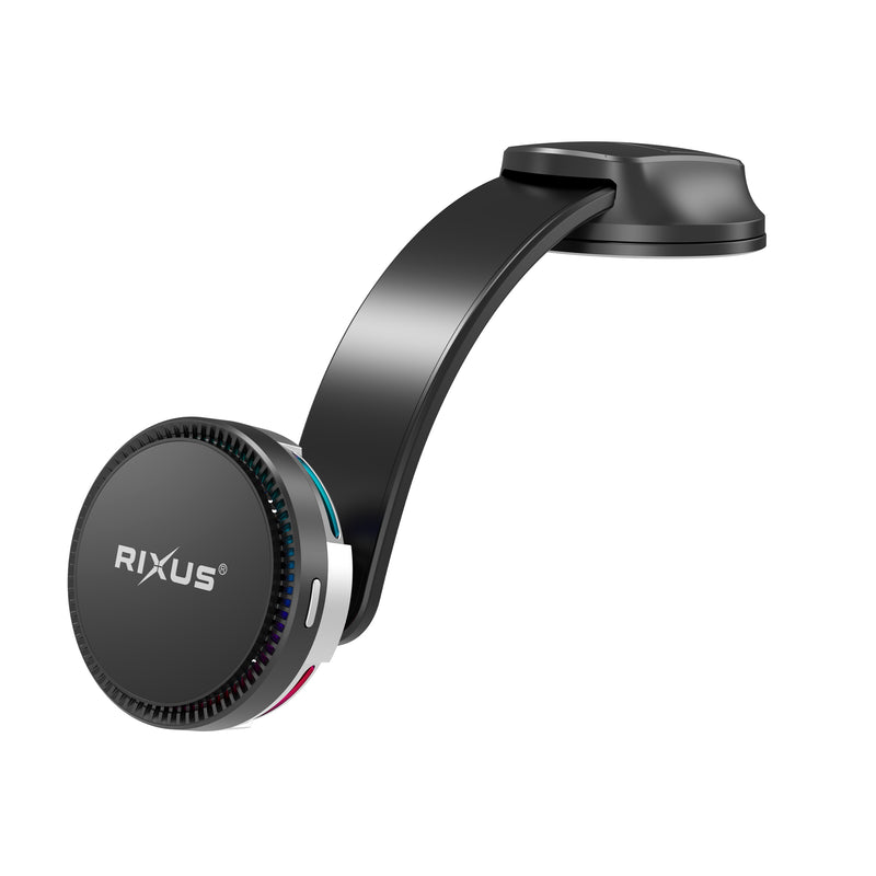 Rixus RXWC72 Car Mount With Cooling & Wireless Charging 15W Black (Support de voiture avec refroidissement et chargement sans fil)