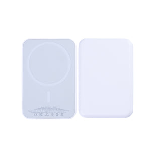 For Apple 12, 13, 14, 15, 16, 17 Series Batterie externe rechargeable par aimant 15 W 5000 mAh Blanc