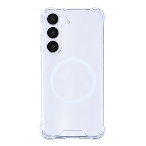 Rixus Anti-Burst Case With MagSafe Compatible For Samsung Galaxy S25 FE Transparent