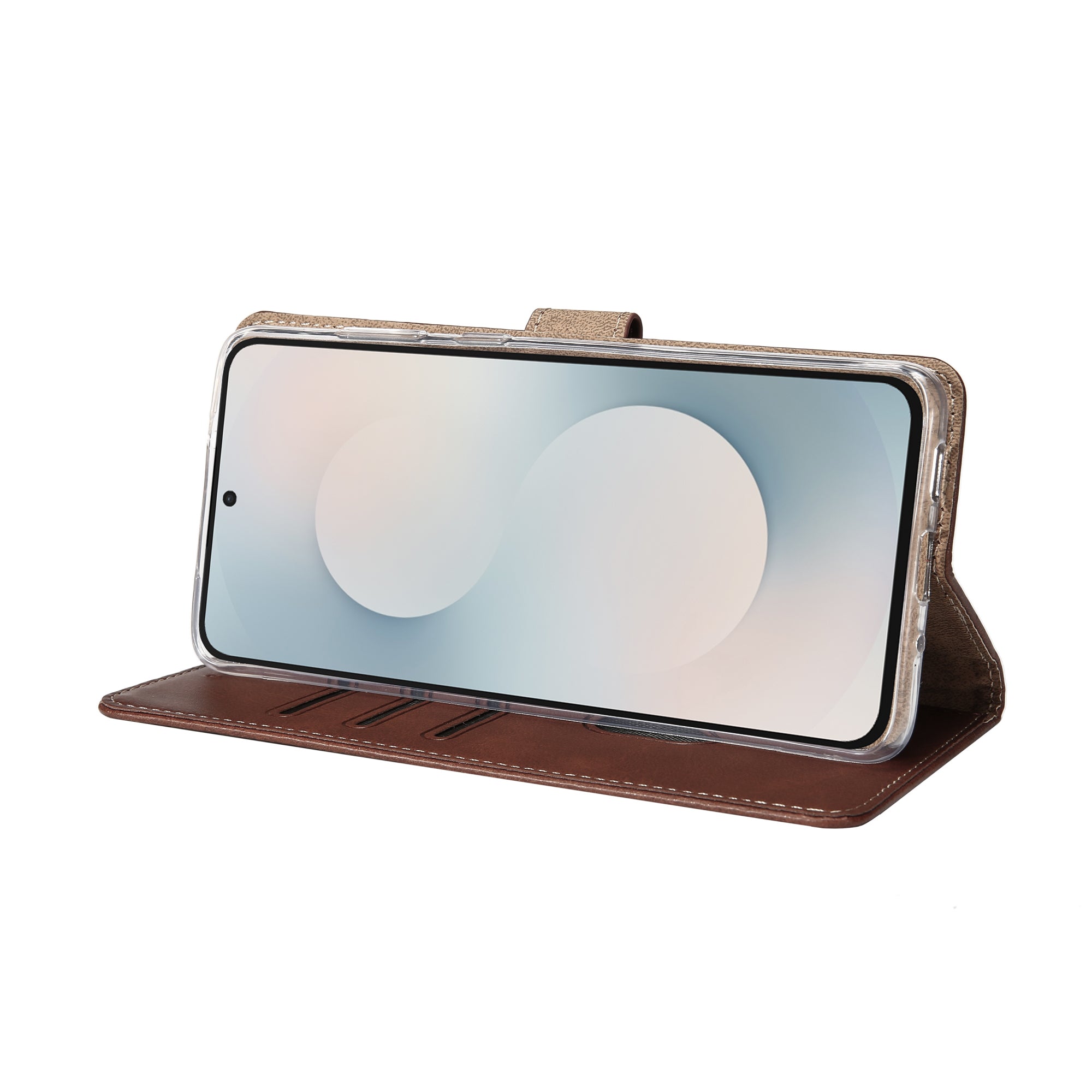 Bibliothèque Rixus pour Samsung Galaxy S25 FE Marron
