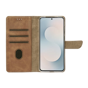 Bibliothèque Rixus pour Samsung Galaxy S25 FE Light Brown