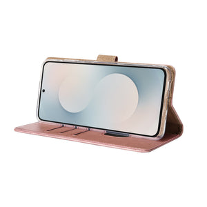 Rixus Bibliothèque pour Samsung Galaxy S25 FE Rose