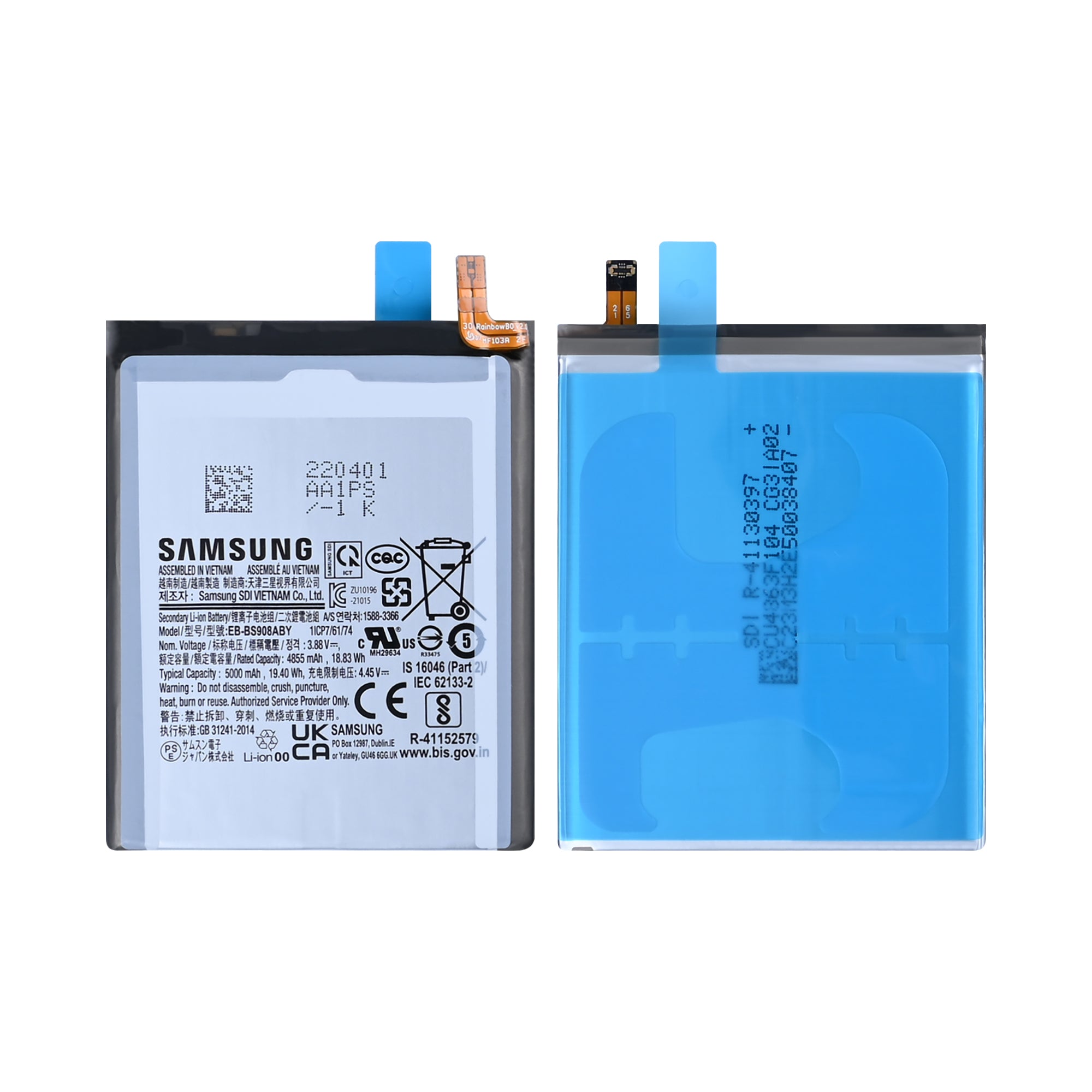 Samsung Galaxy S22 Ultra S908B Batterie EB-BS908ABY Original Bulk