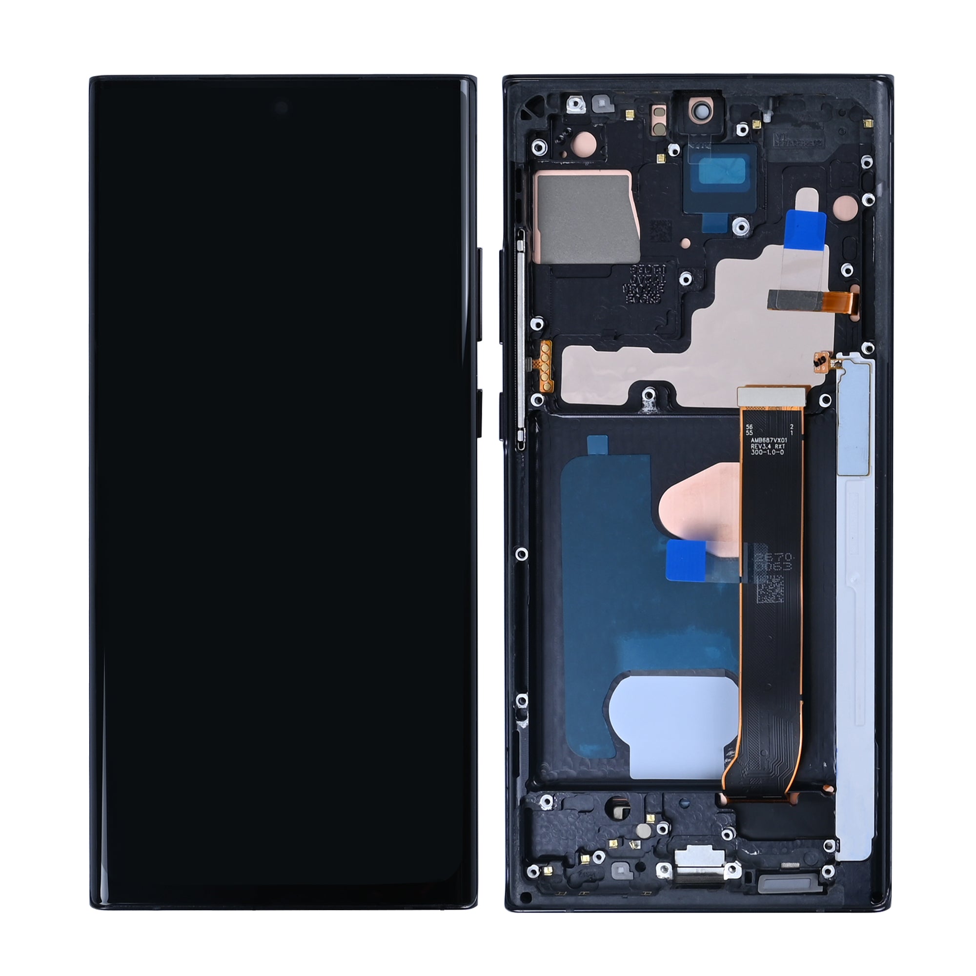 Samsung Galaxy Note 20 Ultra N985F, Ultra 5G N986B Écran et numériseur avec cadre Noir mystique Soft-OLED