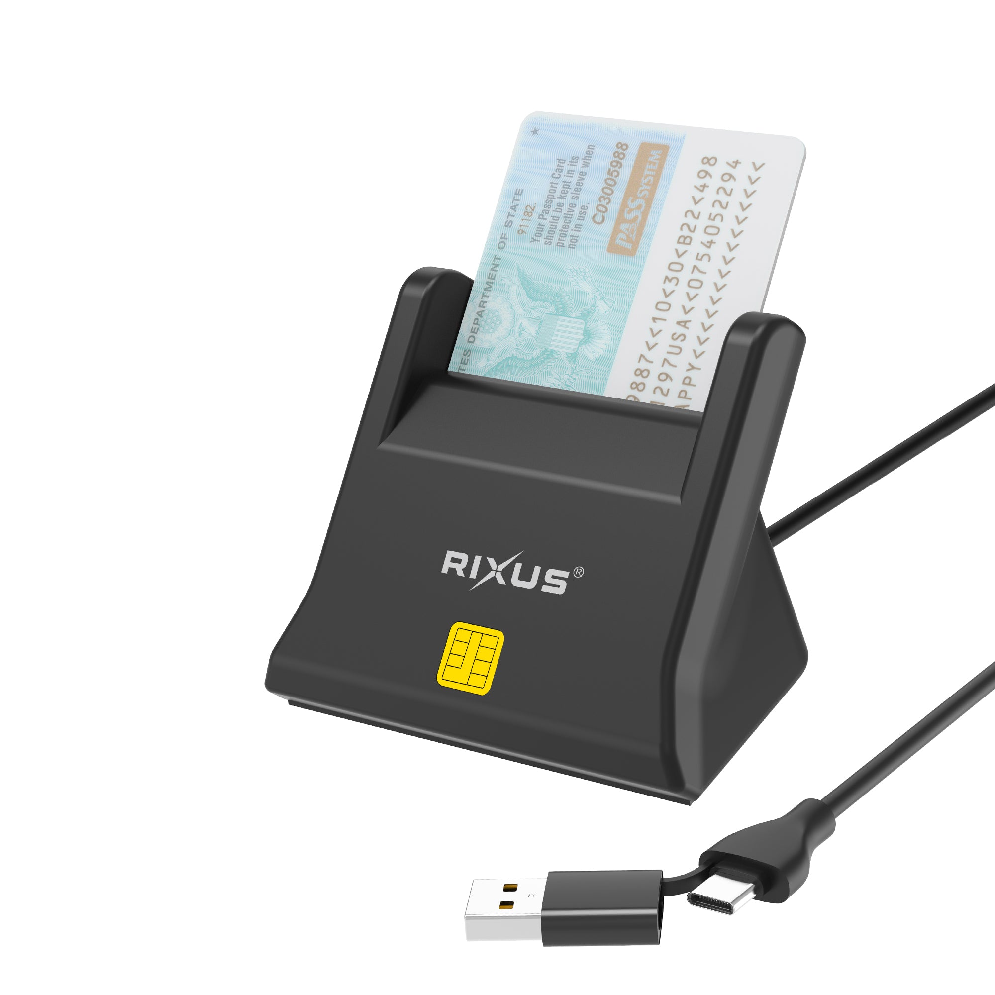 Lecteur de carte à puce de bureau Rixus RXCR34 noir