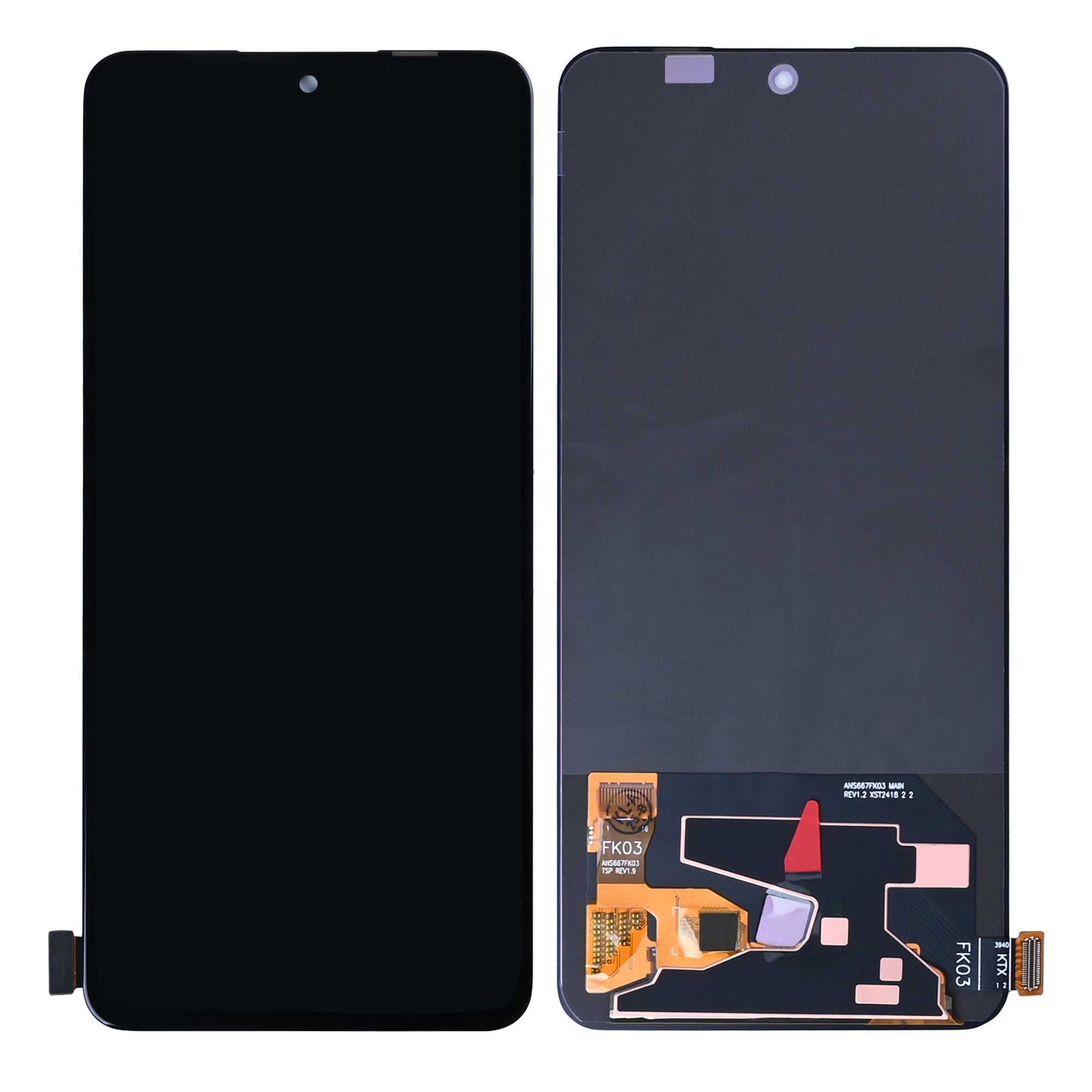 Oppo Reno13 F 4G, 5G, Reno12 F 4G, 5G Ecran et numériseur sans cadre Noir OEM