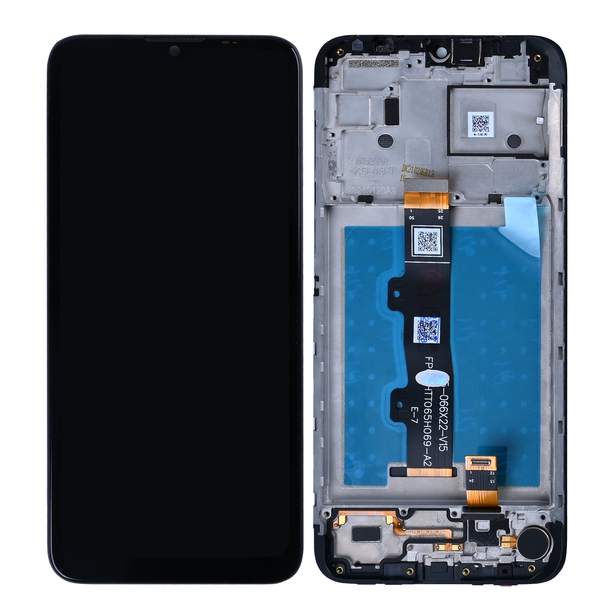 Motorola Moto E7 Power, E7i Power Ecran et numériseur avec cadre Noir OEM
