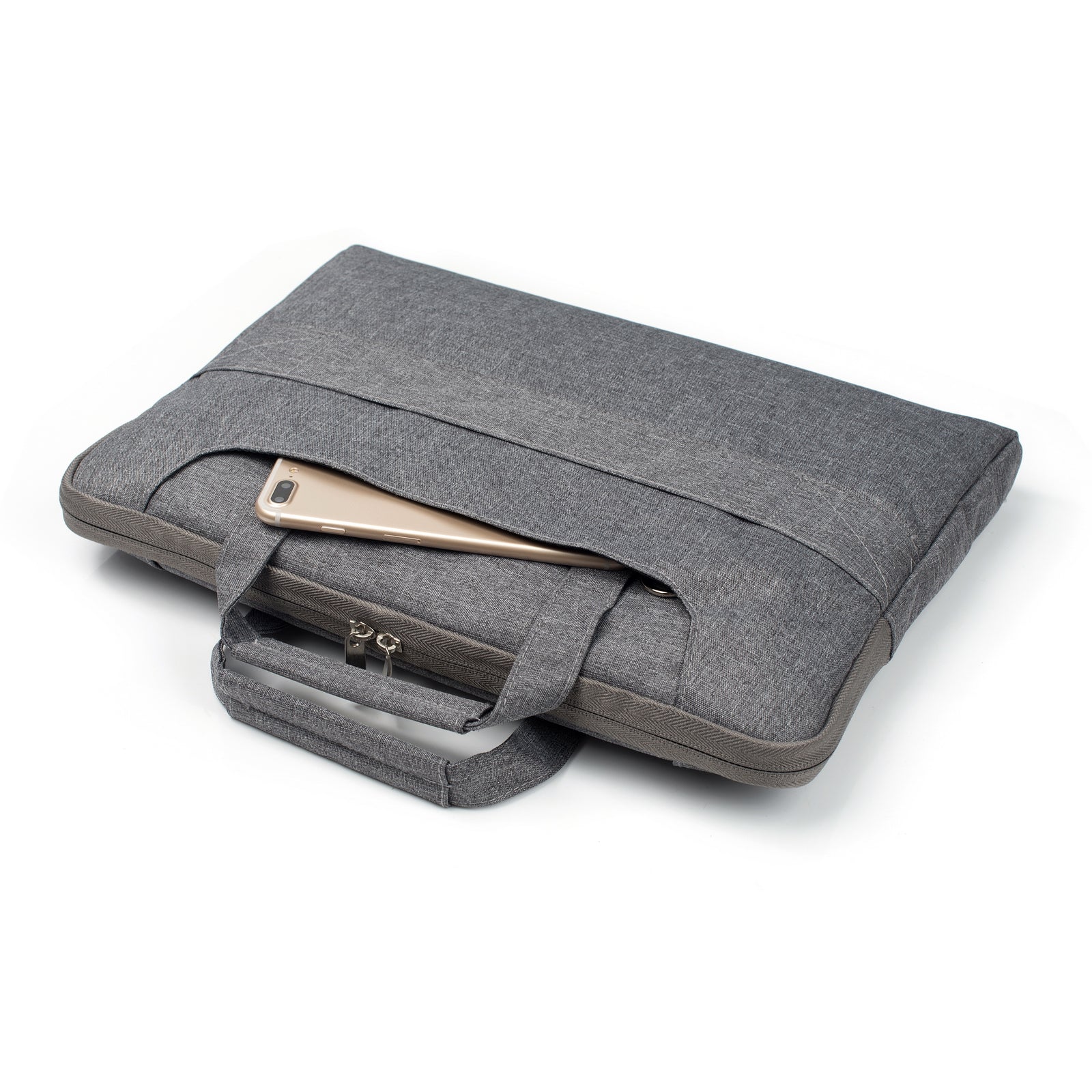 Housse pour ordinateur portable avec bandoulière 13, 14,2 pouces Gris