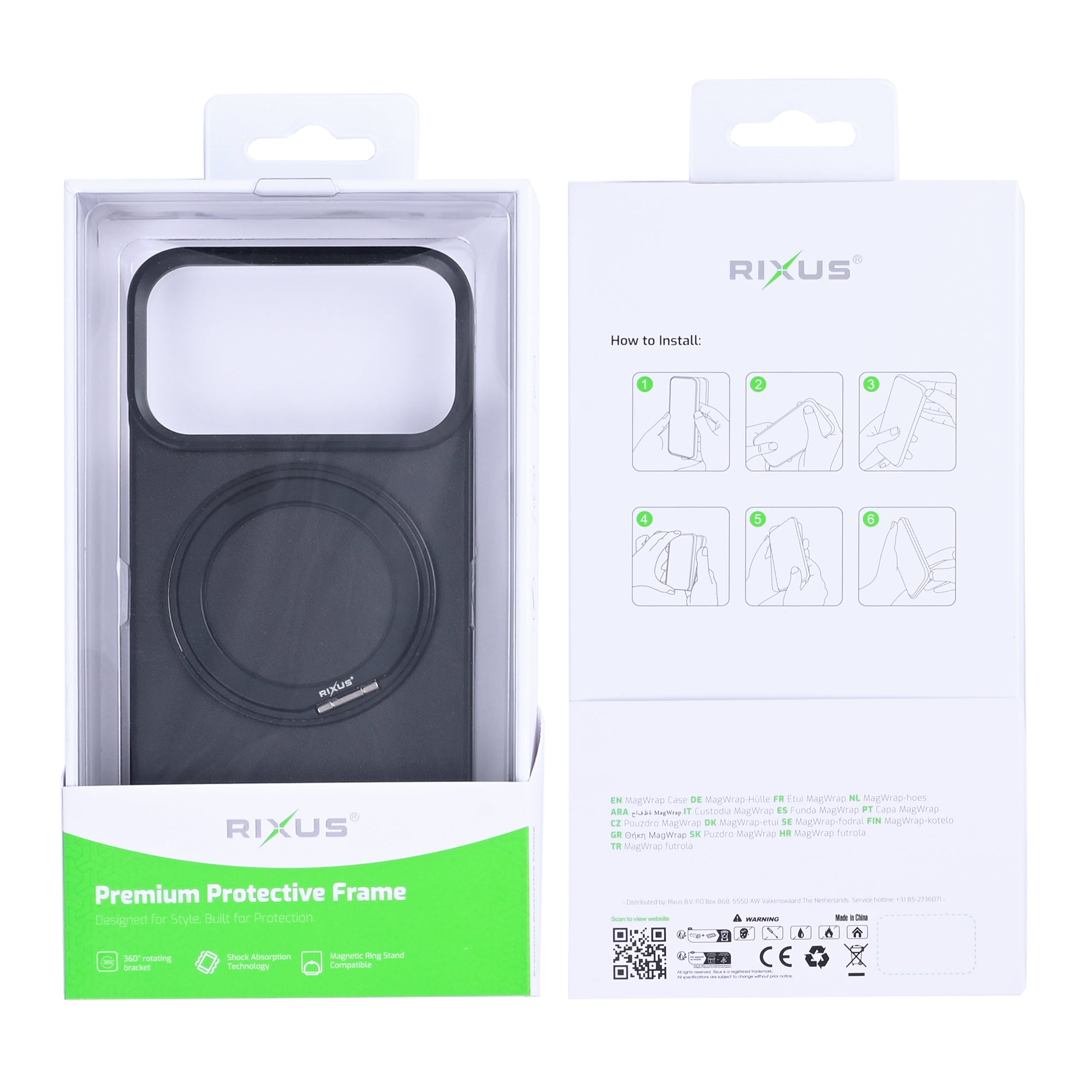 Étui Rixus MagWrap For Apple 17 Pro Max Noir