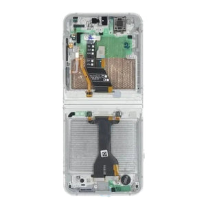 Samsung Galaxy Z Flip7 FE F761B Écran principal et numériseur avec cadre blanc Service Pack