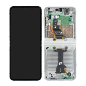 Samsung Galaxy Z Flip7 FE F761B Écran principal et numériseur avec cadre blanc Service Pack
