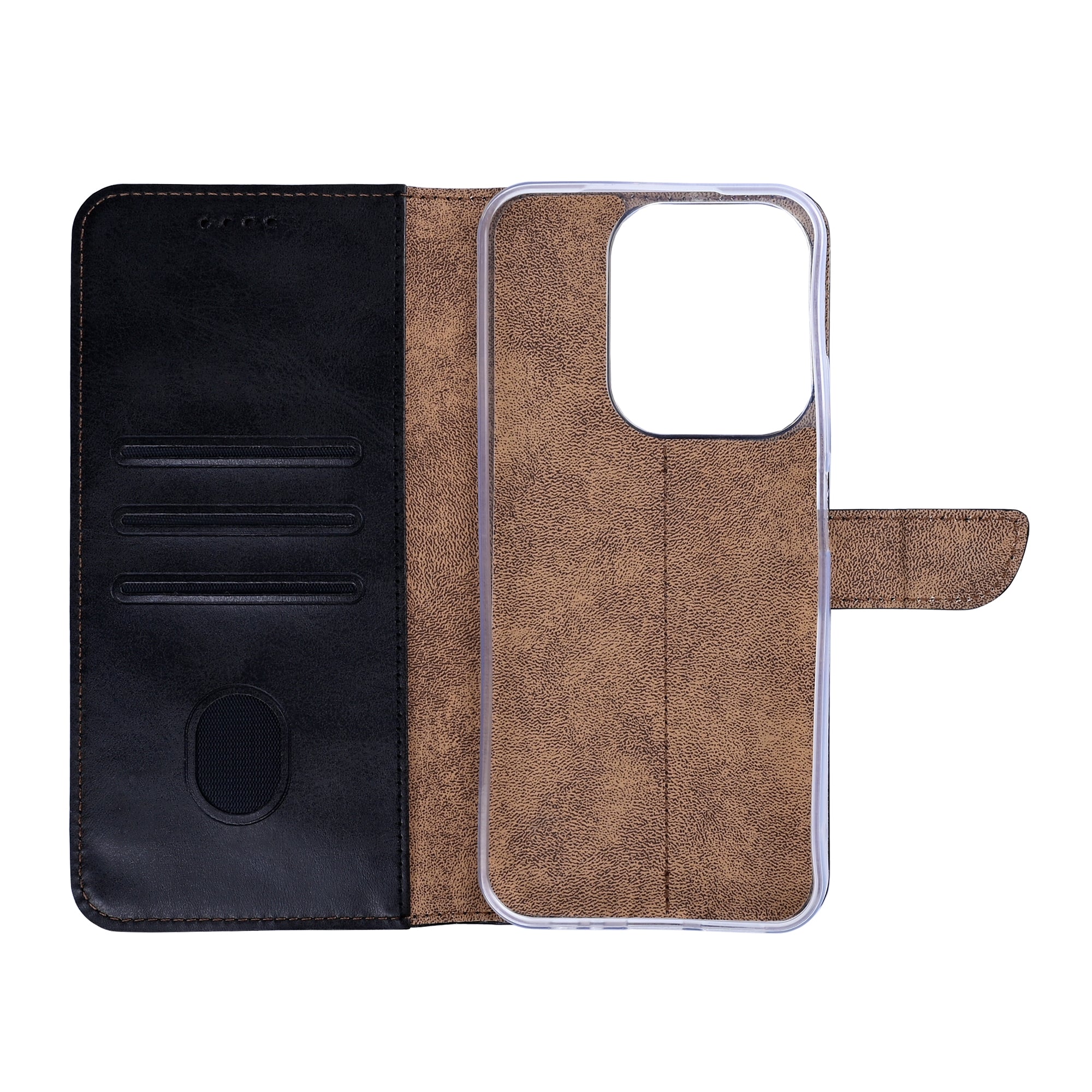 Rixus Bookcase For Xiaomi Redmi 15C Black