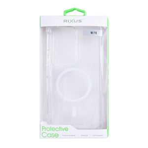 Rixus Anti-Burst Case With MagSafe Compatible For Xiaomi Redmi 15 Transparent