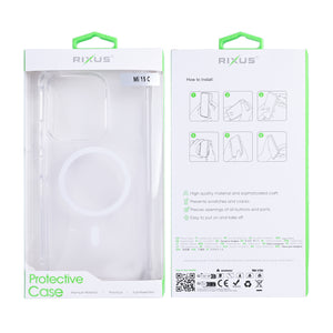 Rixus Anti-Burst Case With MagSafe Compatible For Xiaomi Redmi 15C Transparent