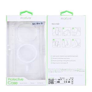 Rixus Anti-Burst Case With MagSafe Compatible For Xiaomi Redmi Note 15 Pro Plus Transparent