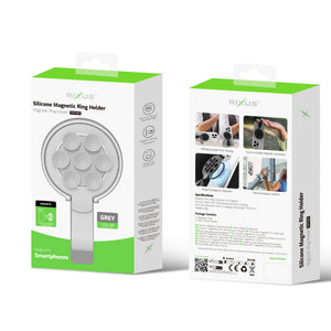 Rixus RXPH60W Support magnétique en silicone pour anneau, gris