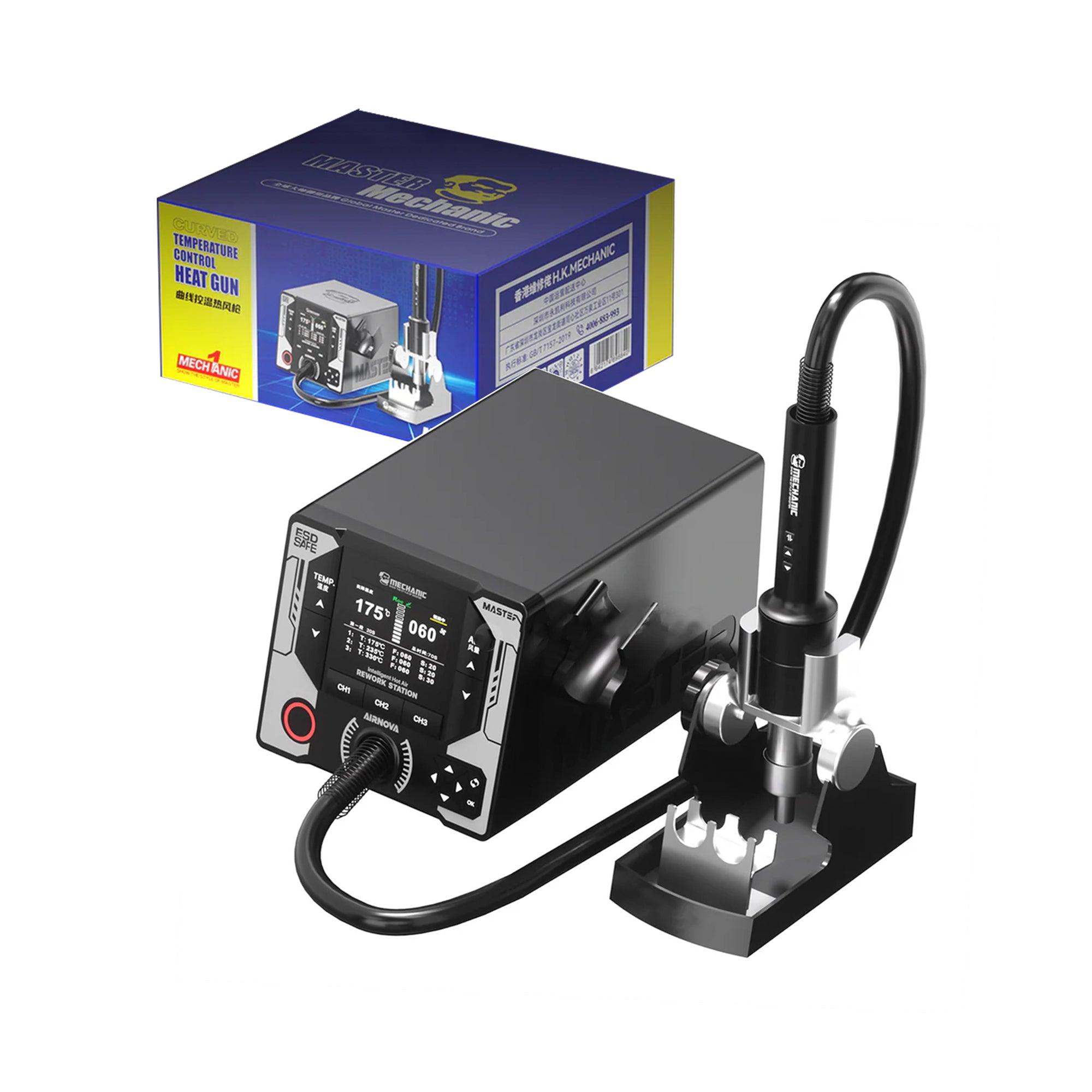 Station de réparation à air chaud MECHANIC AIRNOVA 1200W pour la réparation de téléphones