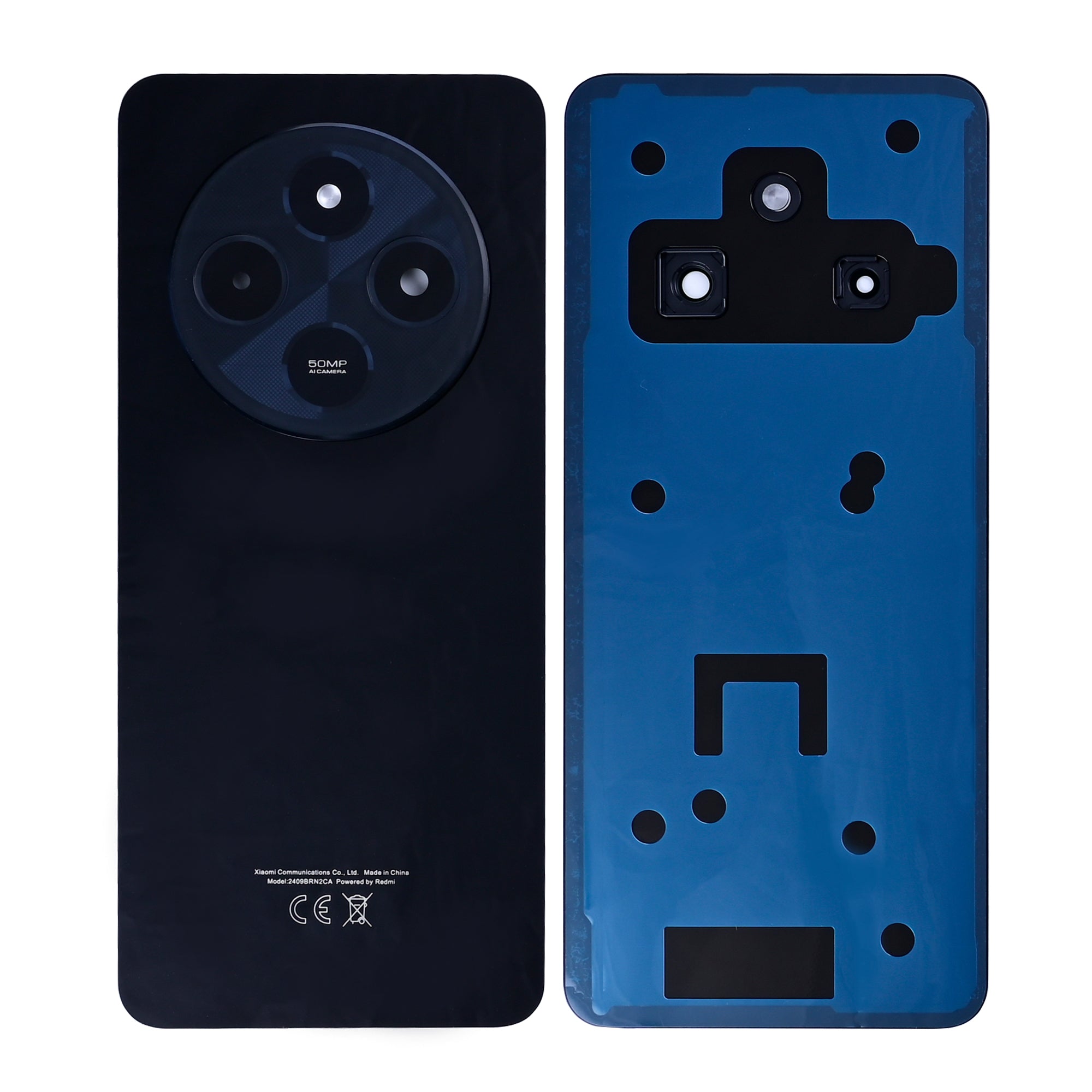 Coque arrière Xiaomi Redmi 14C 4G avec objectif, noir nuit, OEM