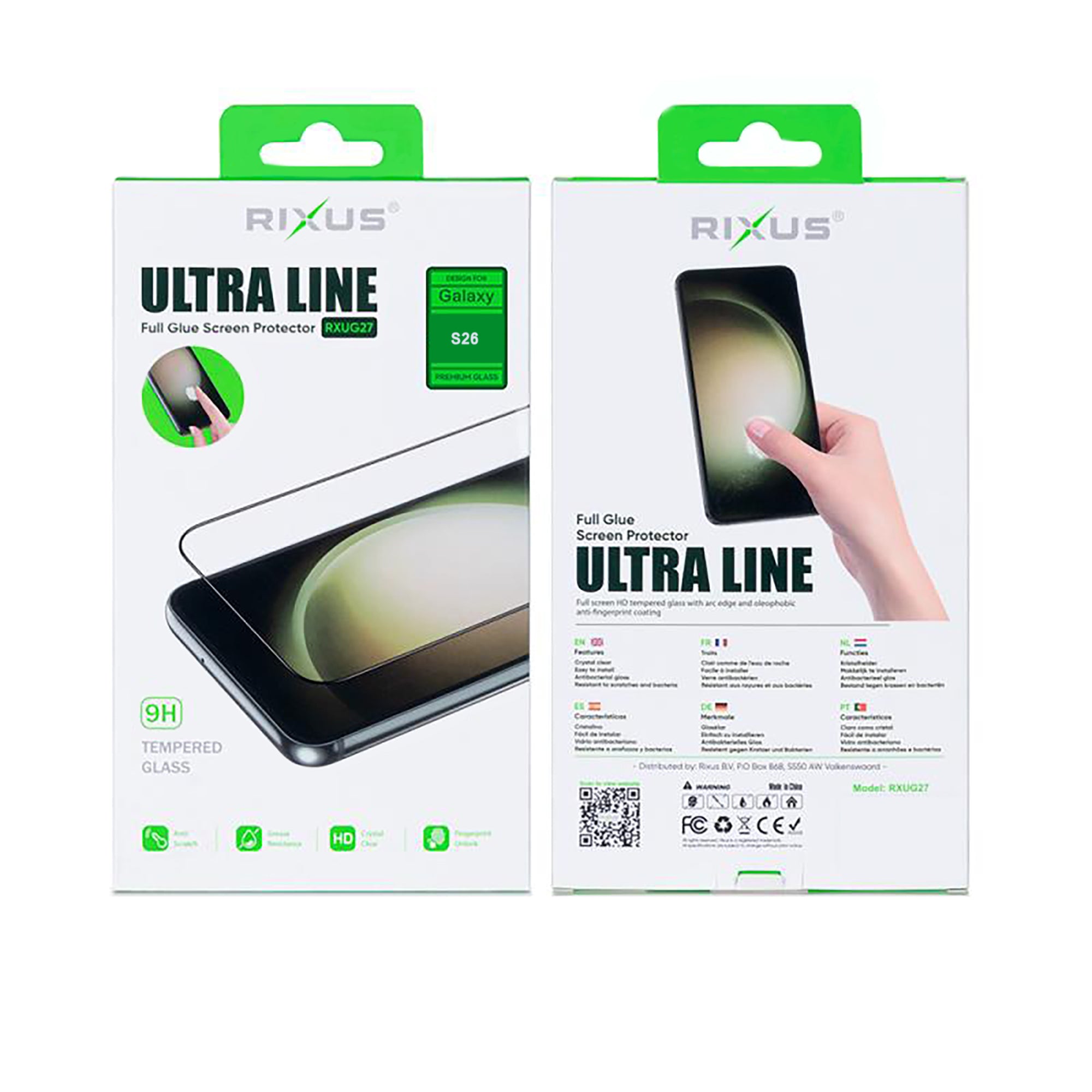 Verre trempé Rixus Clear HD Ultra Line pour Samsung Galaxy S26