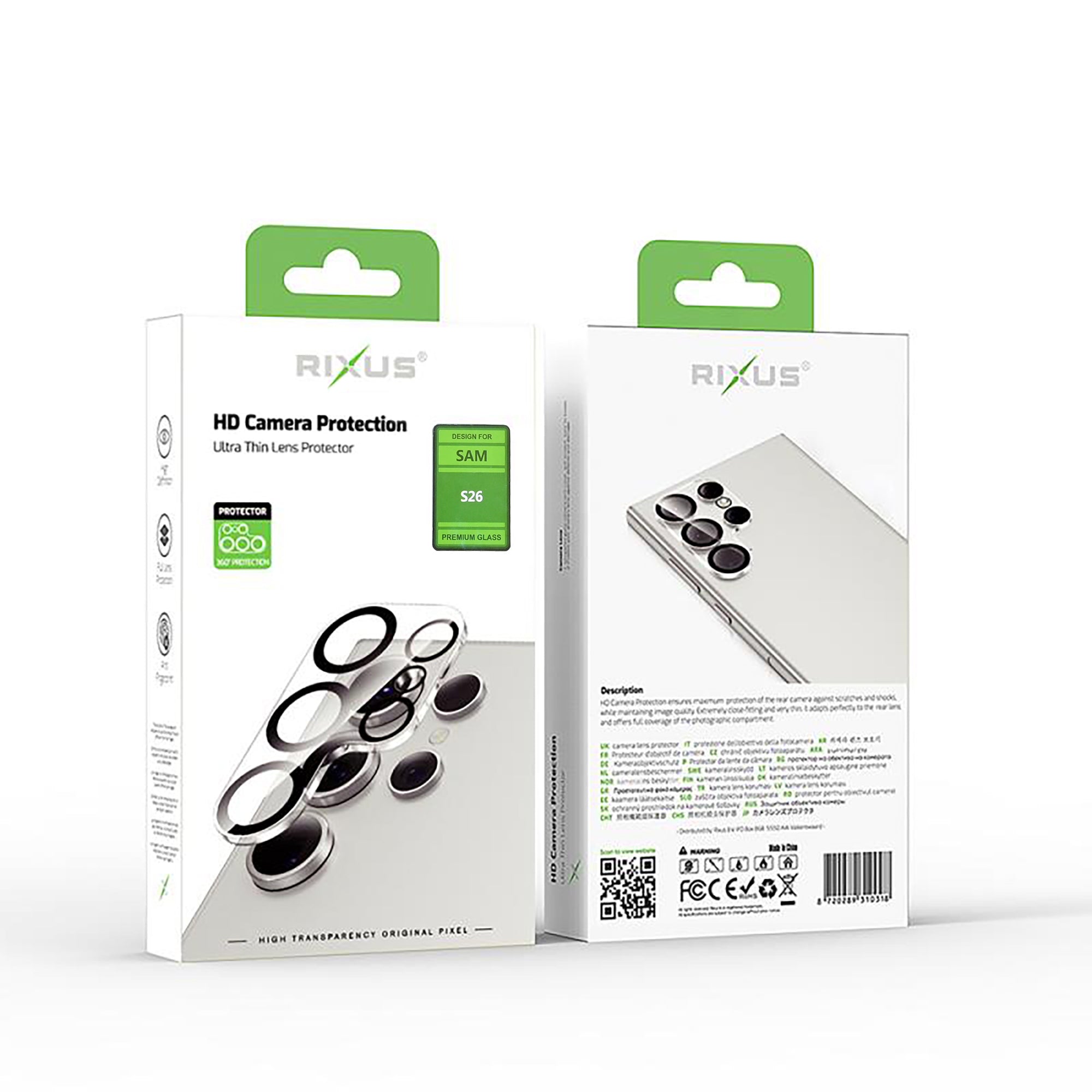 Rixus Clear HD Camera Tempered Glass For Samsung Galaxy S26
