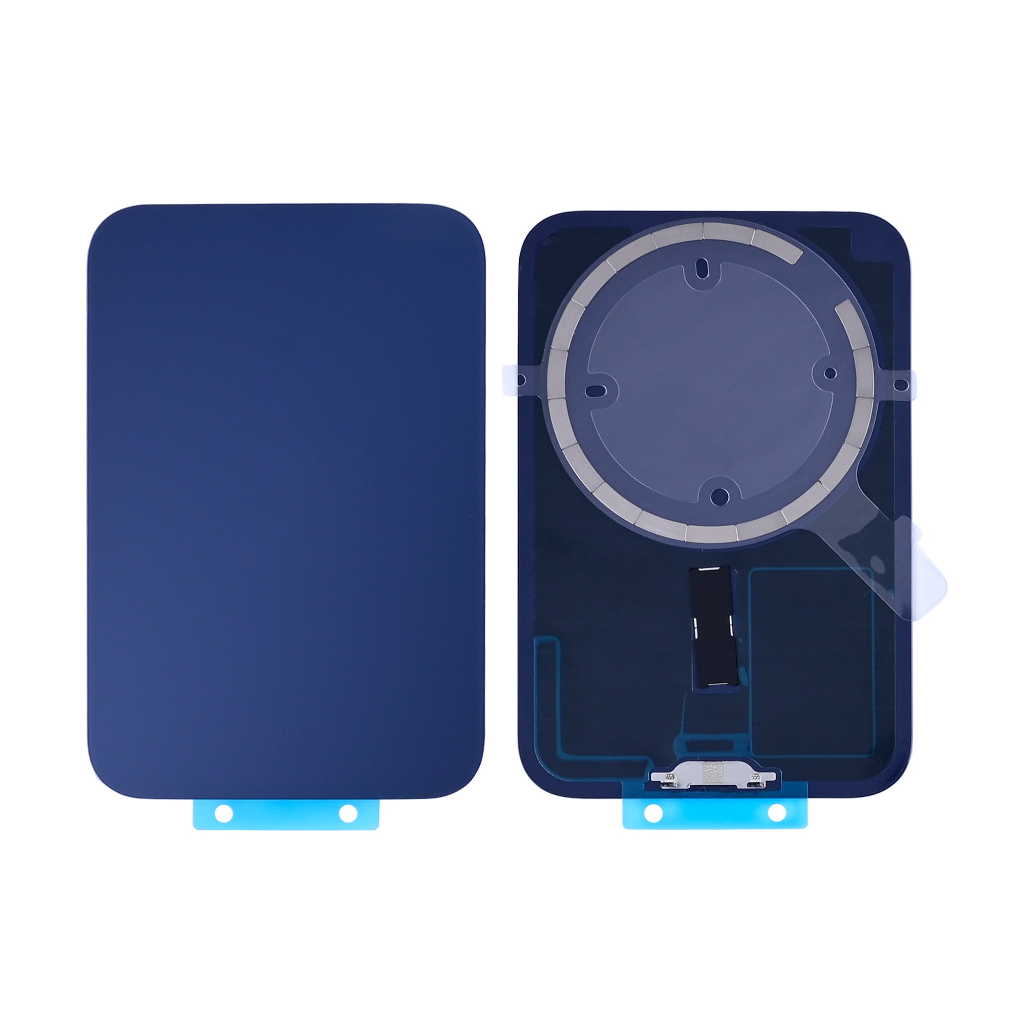 For Apple 17 Pro Verre arrière sans NFC Bleu foncé Compatible