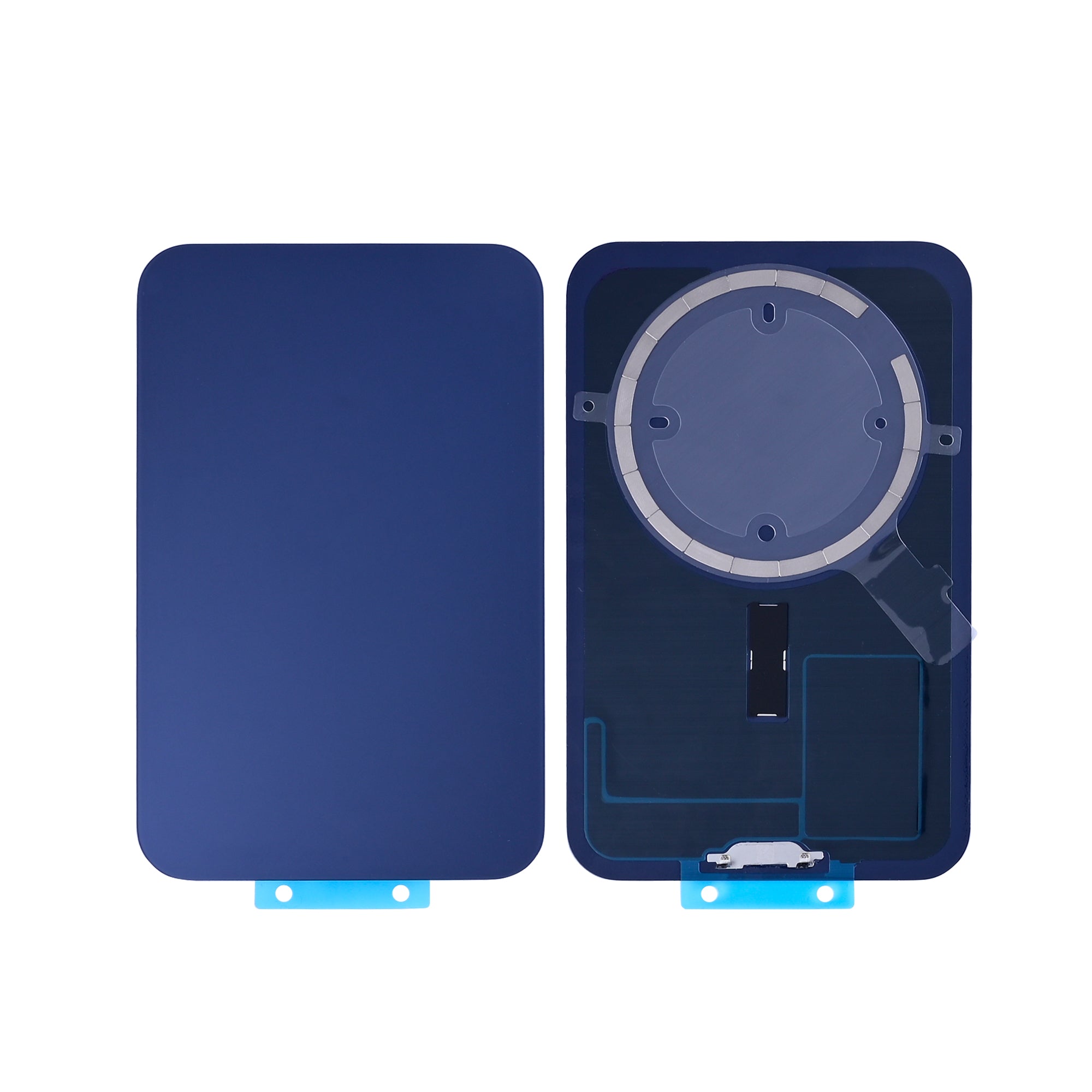 For Apple 17 Pro Max Verre arrière sans NFC Bleu foncé Compatible