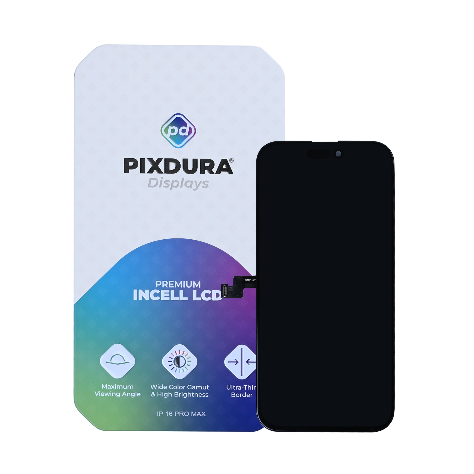 PIXDURA For Apple 16 Pro Écran et numériseur In-Cell Premium (90 Hz)