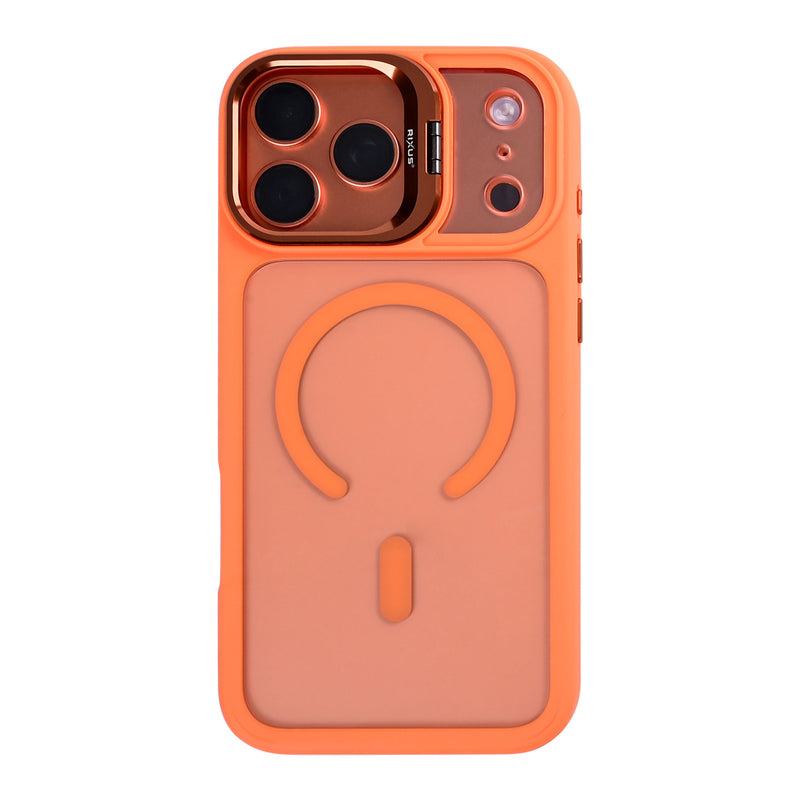 Rixus Classic 03 Case With MagSafe Compatible For Apple iPhone 17 Pro Orange