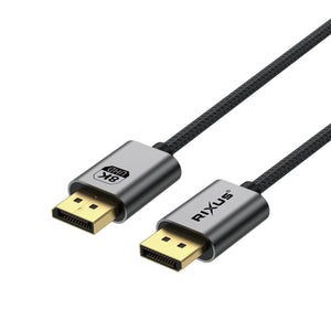 Rixus RXDP15 Display Port Cable 8K 5m Space Grey