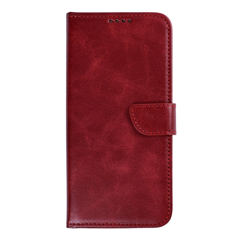 Rixus Bookcase For Samsung Galaxy S26 Plus Dark Red