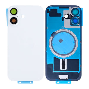 For Apple 17 Verre arrière sans NFC, cadre d'appareil photo agrandi Compatible avec le blanc