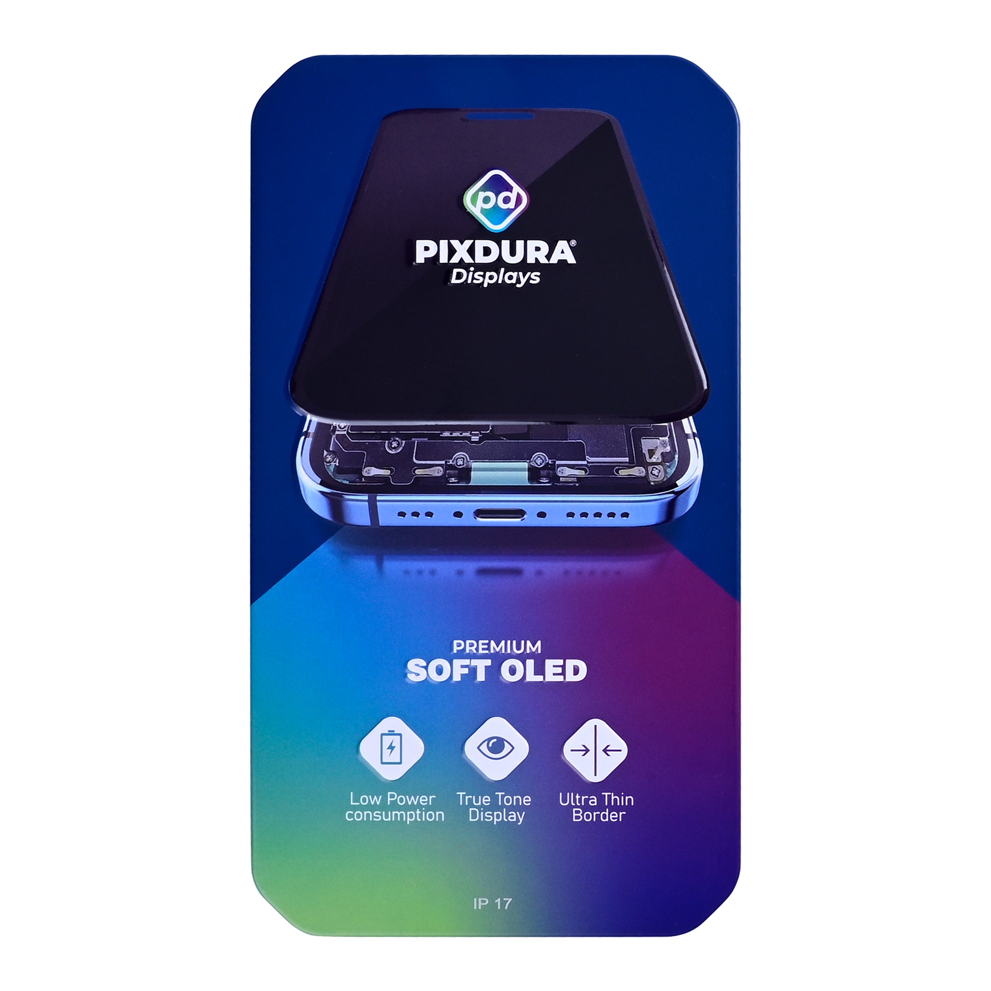 PIXDURA For Apple 17 Écran et numériseur Soft-OLED (IC amovible) (120 Hz)