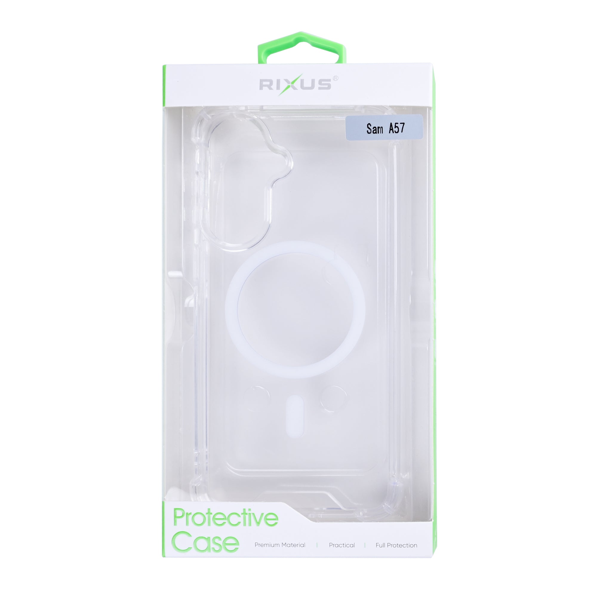Rixus Anti-Burst Case With MagSafe Compatible For Samsung Galaxy A57 Transparent