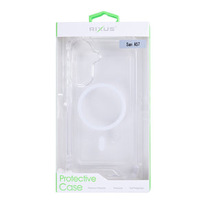 Rixus Anti-Burst Case With MagSafe Compatible For Samsung Galaxy A57 Transparent