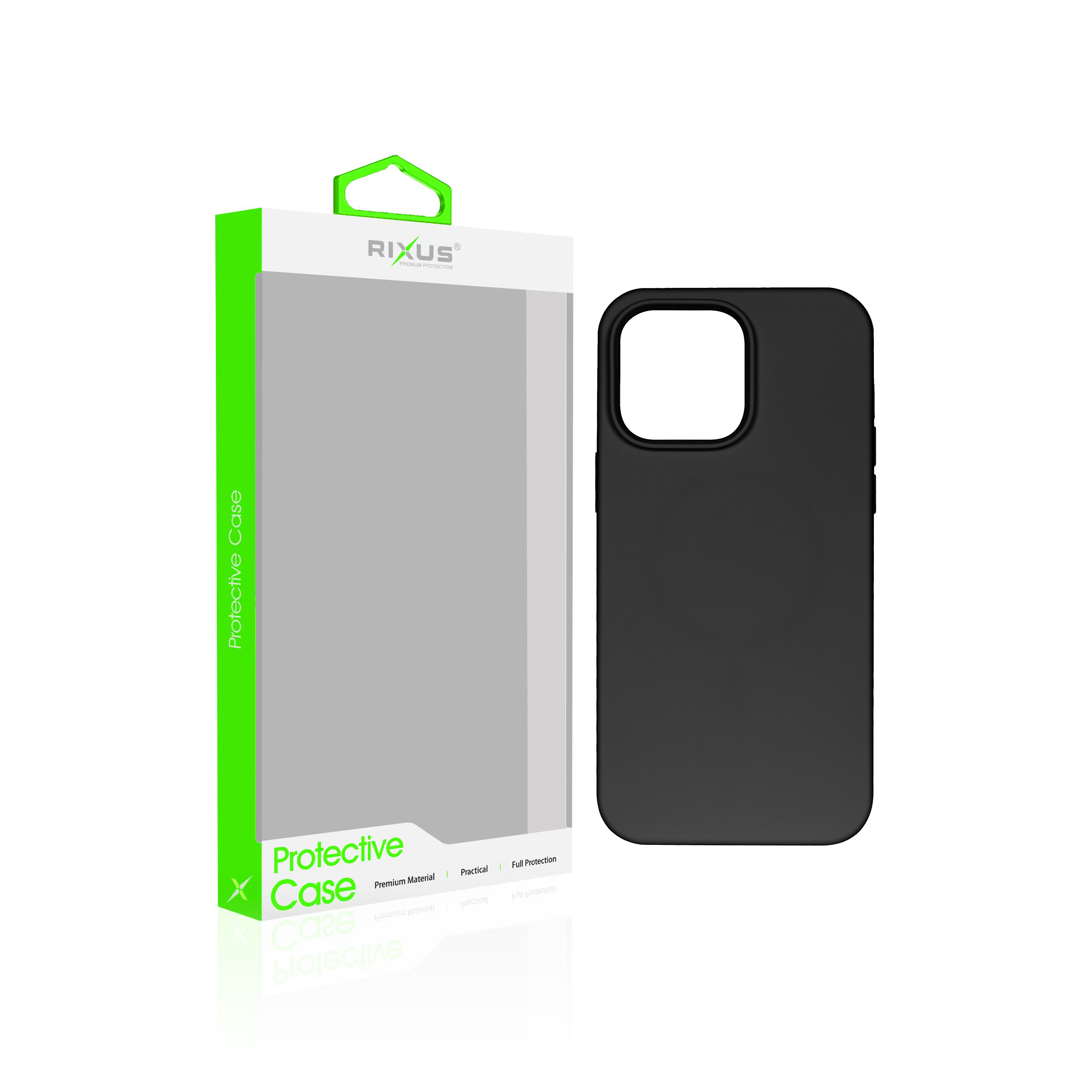 Rixus Soft TPU Phone Case With MagSafe Compatible For Apple iPhone 13 Pro Max Black