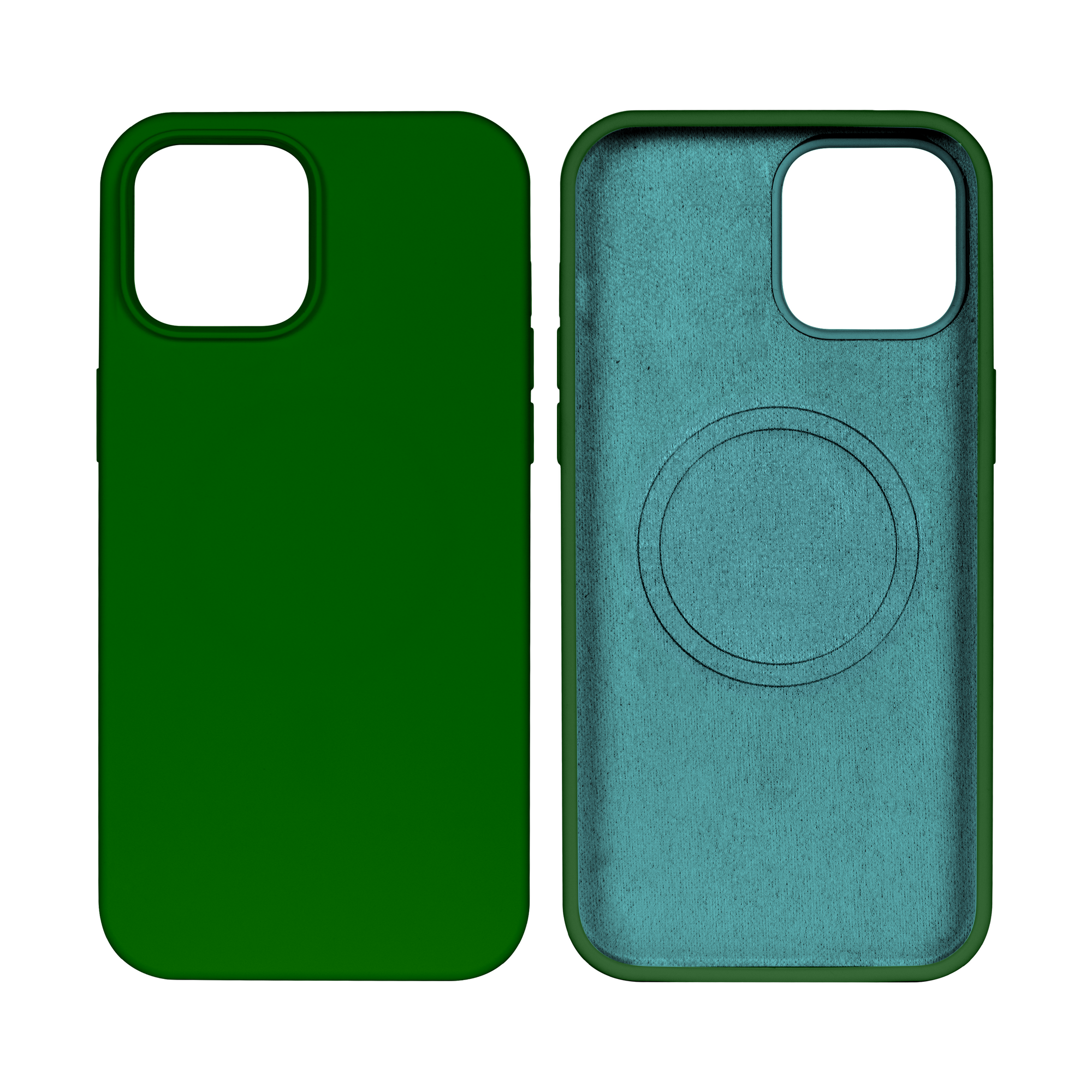 Rixus Soft TPU Phone Case With MagSafe Compatible For Apple iPhone 14 Dark Green