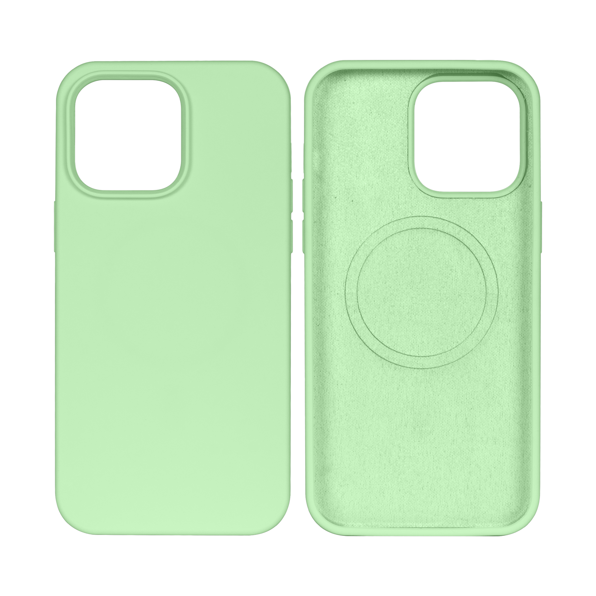 Rixus Soft TPU Phone Case With MagSafe Compatible For Apple iPhone 14 Pro Max Matcha