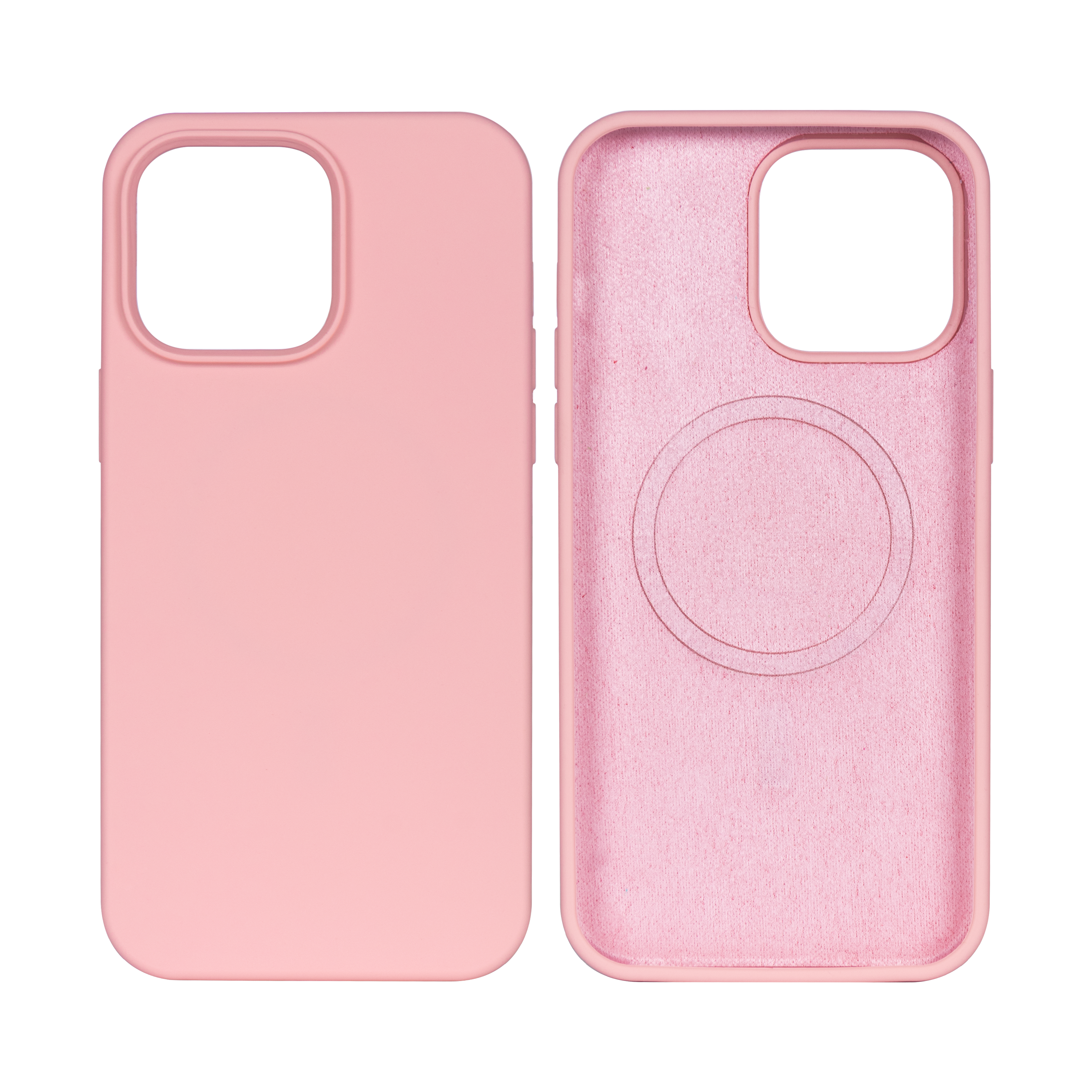 Rixus Soft TPU Phone Case With MagSafe For Apple iPhone 14 Pro Max Pink