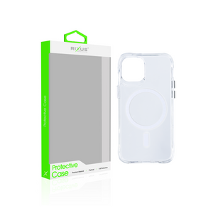 Rixus Anti Shock Case TPU With MagSafe Compatible For Apple iPhone 12 Pro Max Transparent