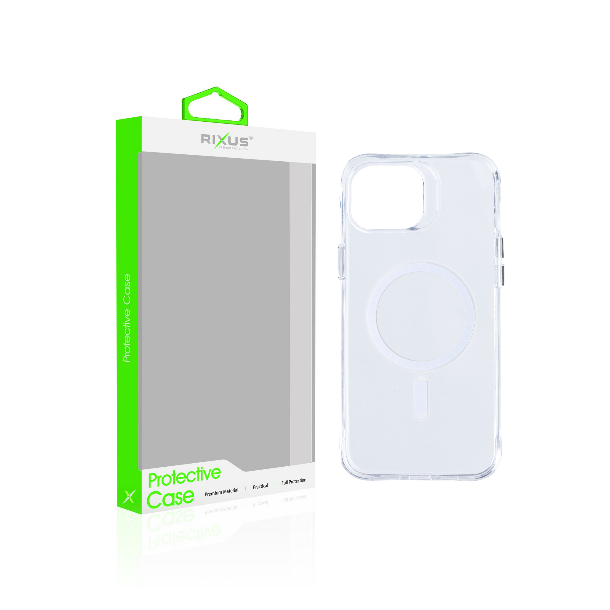 Rixus Anti Shock Case TPU With MagSafe For Apple iPhone 14 Plus Transparent