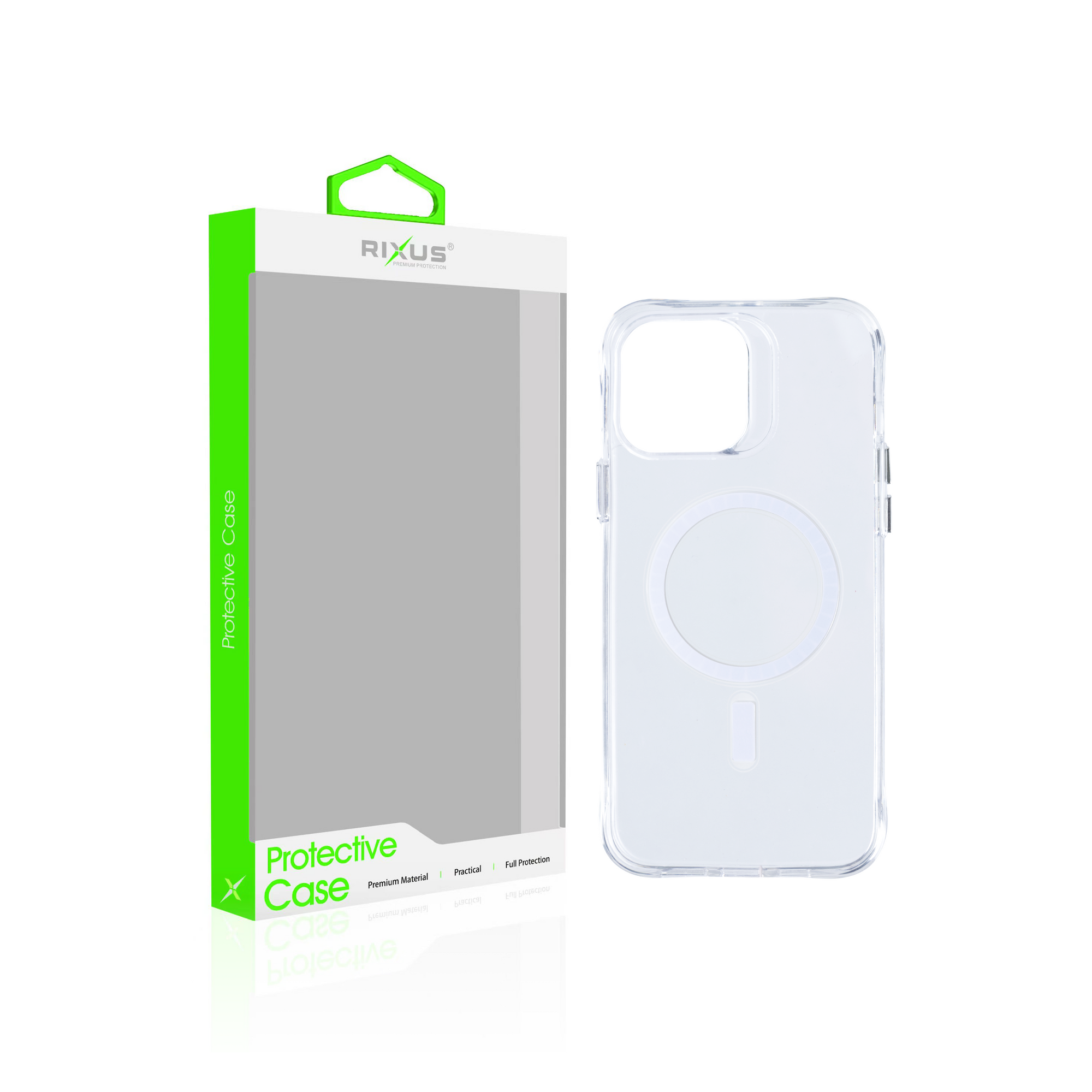 Rixus Anti Shock Case TPU With MagSafe Compatible For Apple iPhone 14 Pro Transparent