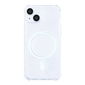 Rixus Anti-Burst Case With MagSafe Compatible For Apple iPhone 14 Plus Transparent