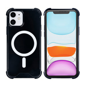 Rixus Anti-Burst Case With MagSafe Compatible For Apple iPhone 11 Black
