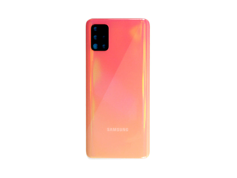 Coque arrière Samsung Galaxy A51 A515F avec prisme pour objectif, couleur rose écrasé, OEM