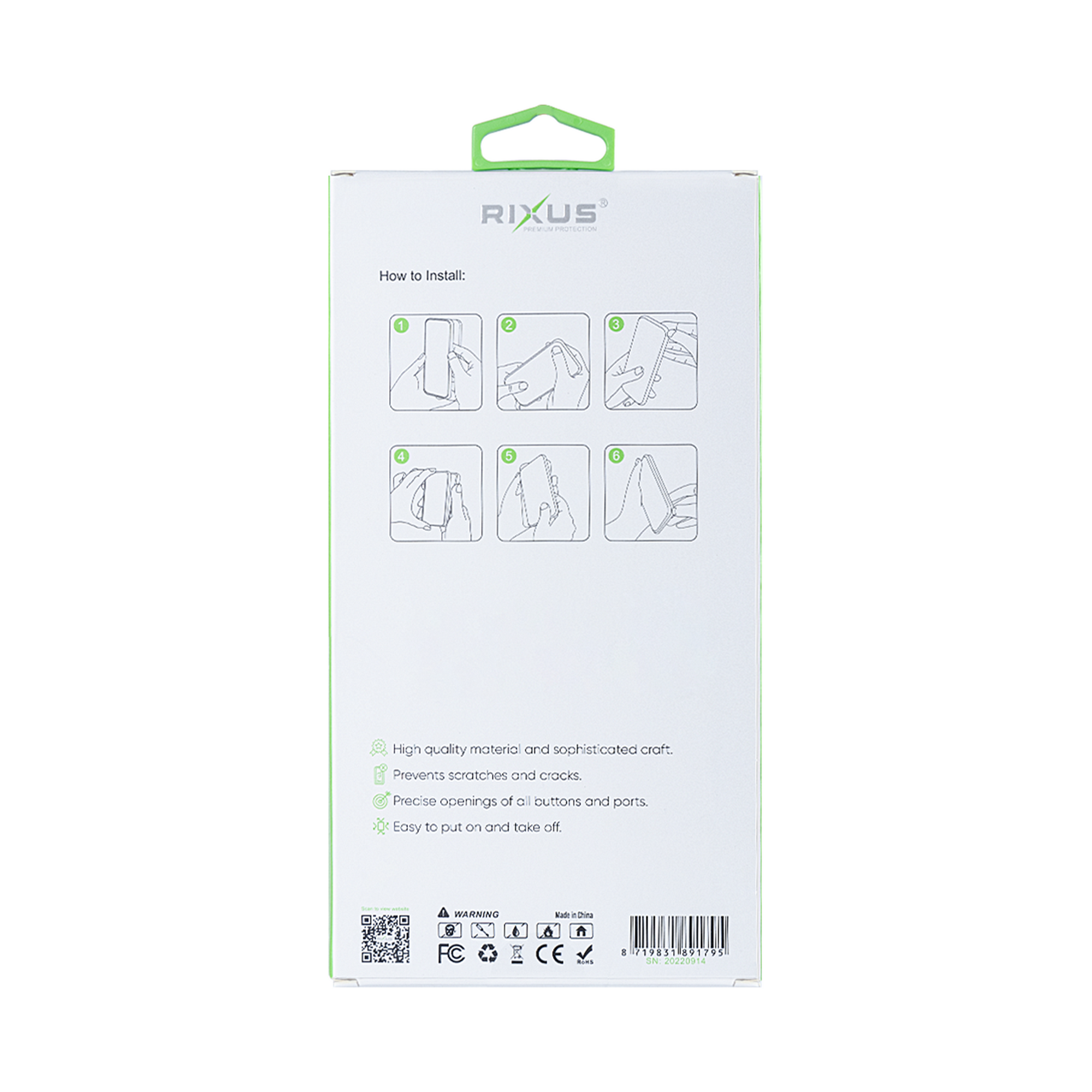 Rixus Anti-Burst Case With MagSafe Compatible For Apple iPhone 14 Black