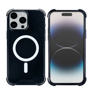 Rixus Anti-Burst Case With MagSafe Compatible For Apple iPhone 14 Pro Black