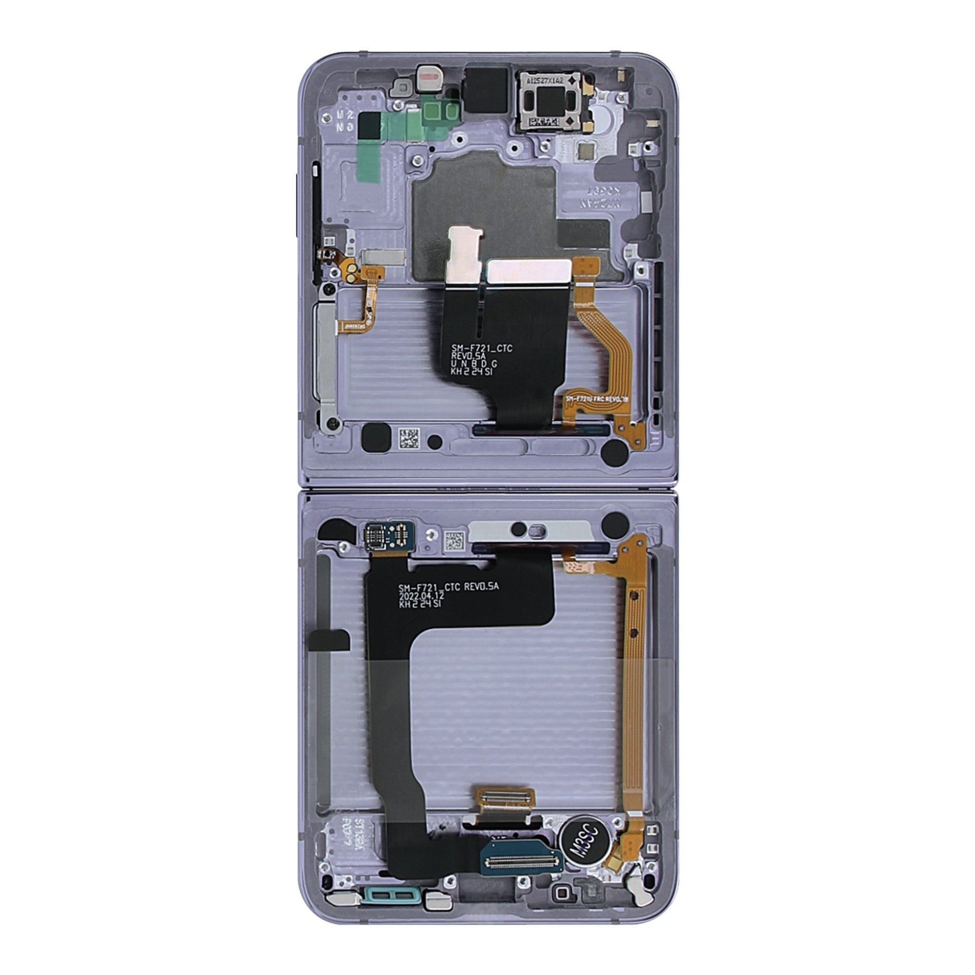 Samsung Galaxy Z Flip4 F721B Écran principal et numériseur avec cadre Bora Purple Service Pack